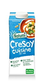 Die CreSoy cuisine von Natumi ist eine rein pflanzliche Alternative zu herkömmlicher Sahne oder Crème frâiche und enthält nur 16% Fett.