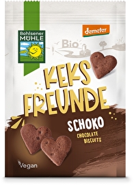 Die Keksfreunde Schoko von Bohlsener Mühle - das sind knusprig zarte Keks-Herzen aus besten Zutaten in Bio-Qualität!