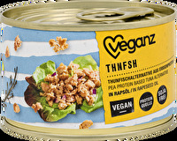 Der THNFSH von Veganz ist eine vegane Alternative zu Thunfisch auf Basis von Erbsenprotein.