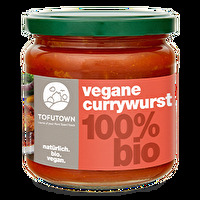 Die vegane Currywurst im Glas von TOFUTOWN ist eine super Alternative, wenn es mal wieder schnell gehen muss.