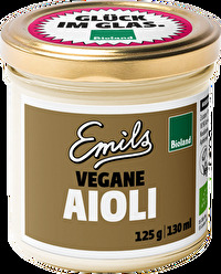 Die vegane Aioli von Emils Bio-Manufaktur ist herzhaft, aber leicht.