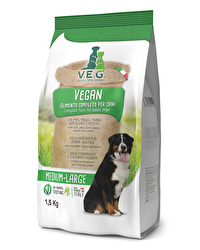 Das Komplettfutter für ausgewachsene Hunde von V.E.G. ist ein Futter mit Zutaten pflanzlichen Ursprungs.