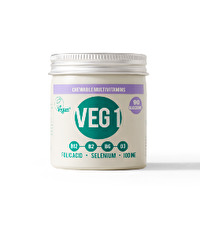 Das Vitaminsupplement VEG 1 mit schwarzer Johannisbeere von The Vegan Society - extra für Veganer erdacht. Kauf es clever und günstig bei kokku!