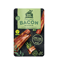 Der vegane Bacon in Scheiben von Billie Green ist ein richtiger Game Changer was die Konsistenz nach dem Braten angeht.