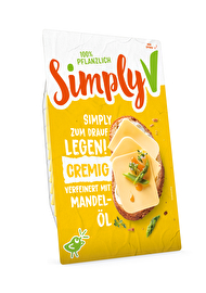 Die veganen Scheiben Cremig von Simply V sind für alle die richtige Wahl, die nichts mit strengem Käse anfangen können.