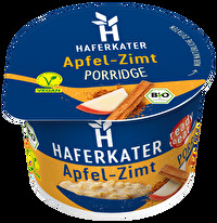 Das fertige Apfel-Zimt Porridge von Haferkater ist optimal für dich, wenn du auch an stressigen Tagen oder unterwegs auf dein morgendliches Porridge nicht verzichten willst.