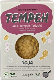 Mit Soja-Tempeh Teriyaki kommt ein weiterer Allrounder von der tempehmanufaktur als Einlage in Soßen, Suppen und Aufläufen in die eigene Küche.
