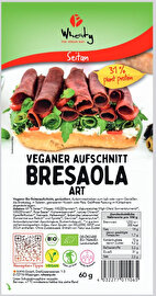 Veganer Aufschnitt Bresaola Art von Wheaty überzeugt mit mildem Geschmack und kommt ohne Chemie und künstliche Aromen aus.