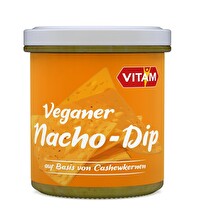 Dieser vegane Nacho-Dip von VITAM macht sich nicht nur super lecker zu knusprigen Nachos.