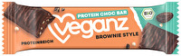 Der Protein Choc Bar Chocolate Brownie von Veganz klingt nicht nur nach einer süßen Versuchung, sondern sieht auch so aus.