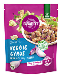 Ob zum frischen Salat als Beilage oder im Fladenbrot, dass Veggie Gyros von Davert ist eine Mischung für veganes Gyros, auf Basis von Erbsen und Ackerbohnenprotein.