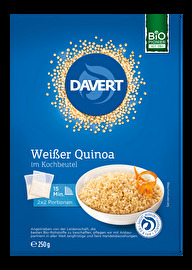 Der weiße Quinoa von Davert in höchster Bio-Qualität zeichnet sich durch einen leichten Biss und einen fein getreidigen Geschmack aus.