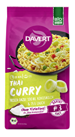 Das Thai Curry von Davert ist eine Trockenmischung, um dir das kochen zu erleichtern und dich dabei zu 100% Bio und gesund zu ernähren.