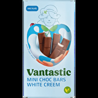 Die Mini Choc Bars White Creem Riegel von Vantastic lassen Kindheitserinnerungen wach werden.