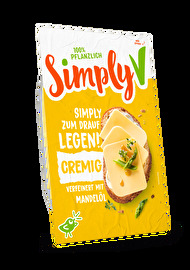 Die veganen Scheiben Cremig von Simply V sind für alle die richtige Wahl, die nichts mit strengem Käse anfangen können.