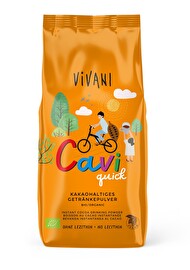 Das Cavi Quik ist das perfekte und einfach zu lösende Kakaopulver vom veganen Schokospezialisten Vivani.