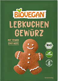 Biovegan Lebkuchen Gewürz mit feinem Ceylon-Zimt und weiteren erlesenen Gewürzen ist nicht nur für klassische Lebkuchen-Rezepte, sondern auch für Blechkuchen, Printen, Kekse, Muffins, Torten und vieles mehr bestens geeignet.