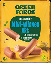 Die veganen Mini Wiener mit Erbsenprotein von GREENFORCE sind klassisch herzhaft lecker und das ganz ohne Tierleid.