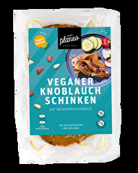 Für Knoblauchliebhaber*innen ist der Vegane Knoblauchschinken von planeo eine wahre Offenbarung!