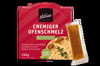 Cremiger Ofenschmelz Kräuter mit Feigen-Senf-Sauce von planeo ist die pflanzliche Antwort auf Camembert – goldbraun gebacken, herrlich cremig und aromatisch gewürzt.