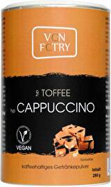 Das Instant-Cappuccino-Pulver von VGN FCTRY in der Variante mit Toffee-Aroma! Lecker, allergenfrei und vegan!