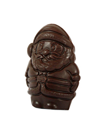 Der Schmunzel-Nikolaus in Zartbitterschokolade von Heidi aus bester Zartbitterschokolade ist nicht nur liebevoll gestaltet, er schmeckt auch ausgesprochen gut!