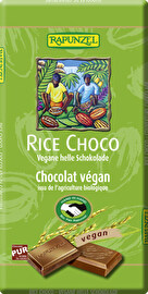 Helle Reis-Schokolade von Rapunzel ist DIE vegane Schokolade! Jetzt preiswert bei kokku im Veganshop bestellen!