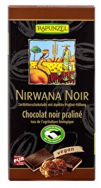 Die Nirwana Noir von Rapunzel ist das Juwel unter den Bitterschokoladen, denn sie ist nicht nur verführerisch zartschmelzend, sondern hat außerdem eine cremige dunkle Praliné-Füllung.