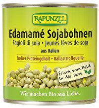 Die Edamamé Sojabohnen von Rapunzel enthalten besonders viele Proteine und wertvolle Ballaststoffe.