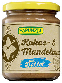 Der Kokos- & Mandelmus mit Dattel von Rapunzel zaubert ein ganz besonderes Aroma in Deine Speisen.