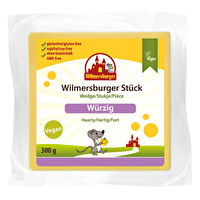 Das Wilmersburger Stück Würzig ist optisch kaum von der klassischen Variante zu unterscheiden. Jetzt bei kokku, deinem Veganshop, kaufen!