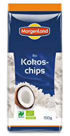 Bei Kokoschips natur von MorgenLand handelt es sich um getrocknete Chips aus Kokosnüssen, die ideal zur Verfeinerung von Desserts oder Müslis geeignet sind!