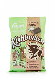 Die Double Choc Karamell Bonbons von Kuhbonbon kommen jetzt auch doppelt schokoladig mit echten Kakao-Nibs daher. Wer es also etwas herber und nicht ganz so süß mag, sollte hier mal zugreifen!