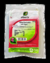 Probiere den Räuchertofu mit Algen von alberts zum Beispiel zu einem Wokgericht oder zu Sushi.