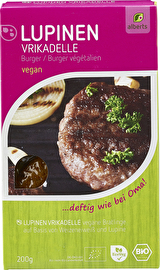 Die Vegane Vrikadelle von alberts ist ein feiner Bratling auf Basis von Lupinen und Weizeneiweiß.