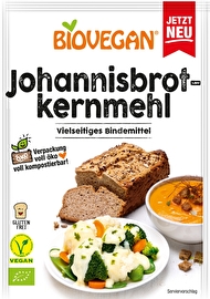 Das ideale Dickungsmittel für deine warmen Speisen. Ob Süßspeisen oder Soßen und Suppen - Biovegan Johannisbrotkernmehl ist geschmacksneutral, natriumarm und sehr ergiebig. Jetzt günstig bei kokku im veganen Onlineshop bestellen!