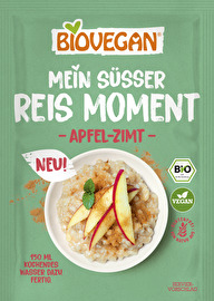 Der süße Reismoment - Apfel Zimt von Biovegan verschafft dir leckere Genussmomente in Bio-Qualität.
