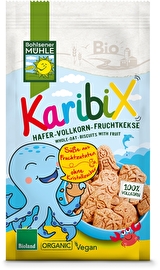 Mit den Hafer-Vollkorn-Fruchtkeksen Karibix von Bohlsener Mühle tauchst du in ein knuspriges Keksabenteuer ein, auf dem dich Piraten, Meerjungfrauen und Delfine begleiten.