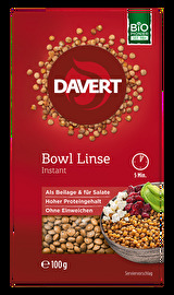 Wenn du Lust auf eine Bowl oder einen Salat hast und noch nach der perfekten Zutat suchst, probiere die Bowl Linse Instant von Davert.