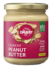Die Crunchy Peanutbutter von Davert ist ein reiner Genuss ohne Zuckerzusatz.
