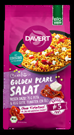 Die Golden Pearl Salat Trockenmischung von Davert bietet Dir in nur etwa 8 Minuten ein schnelles und köstliches Mahl.