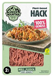 Das vegane Hack von Green Mountain eignet sich hervorragend für die Zubereitung von Bolognese oder jeglichen Gerichten, bei denen normalerweise Hackfleisch zum Zuge kommt.