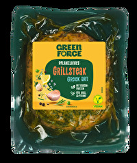 Das pflanzliche Grillsteak – Greek Art von GREENFORCE bringt mediterranen Genuss auf den Grill.