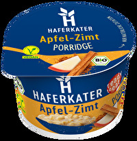 Das fertige Apfel-Zimt Porridge von Haferkater ist optimal für dich, wenn du auch an stressigen Tagen oder unterwegs auf dein morgendliches Porridge nicht verzichten willst.