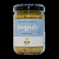 as Hanfpesto Knoblauch von hanfwerk hat es in sich und wird sicher im Handumdrehen zum neuen Liebling aller Knoblauchliebhaber!