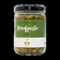 Stehst du auf die würzige Frische der Petersilie? Und auf Pesto? - Dann ist das Hanfpesto Petersilie von hanfwerk die beste Wahl.
