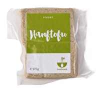 Der Hanftofu Pikant von hanfwerk ist ein hochwertiger, würziger Tofu, der knusprig angebraten unschlagbar lecker ist.