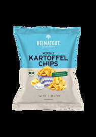 3 Zutaten, dass ist alles was es für die perfekten Kartoffel Chips Meersalz von Heimatgut braucht.