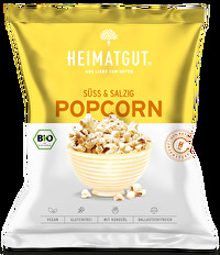 Karamelisierte Süße von Rohrohrzucker kombiniert mit einer Prise Meersalz machen das Popcorn Süß Salzig von Heimatgut zu einem absoluten Geschmackserlebnis.