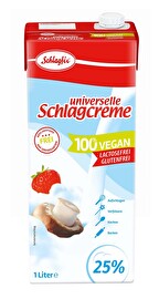 Die vegane, ungesüßte Schlagcreme universell von LeHA gibt es auch im 1L Vorratspack.